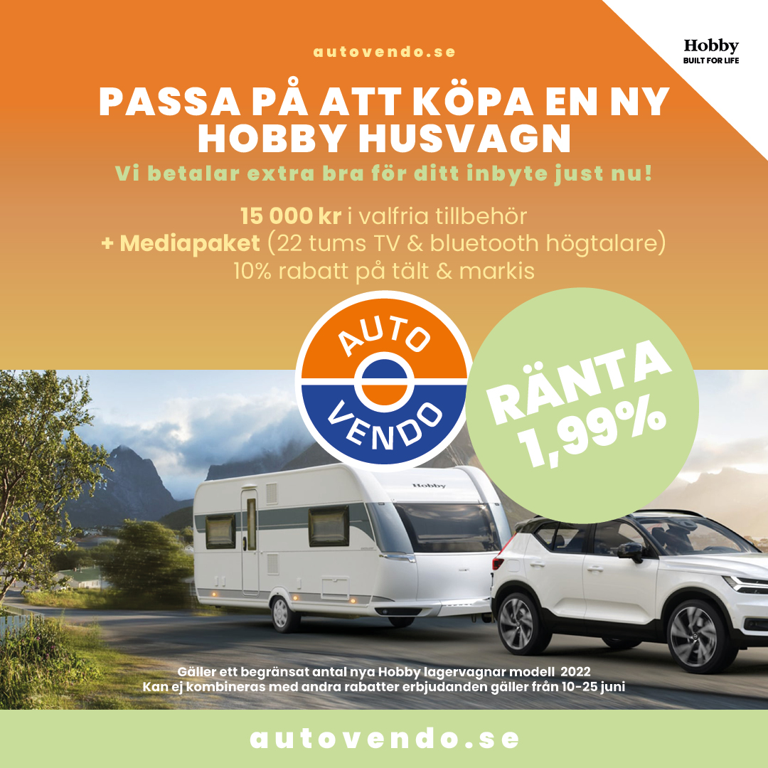 Kampanj Passa på att köpa en ny Hobby husvagn